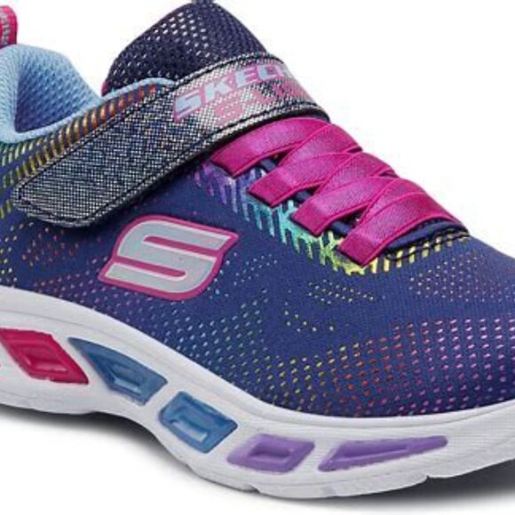 Skechers little girls size 11 Black and Pink Sneakers with Sporty Mesh Design - Picture 4 of 4